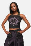 Black Friday - Cosmic Goth Mesh Tank Top - black-purple