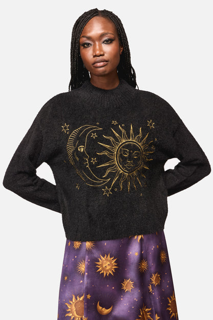 Black Friday - Sun And Moon Goth Knit - black