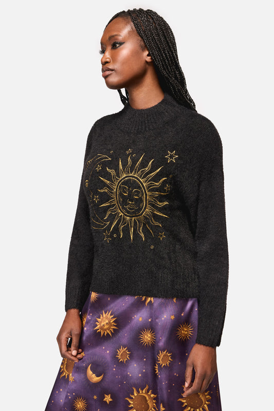 Black Friday - Sun And Moon Goth Knit - black