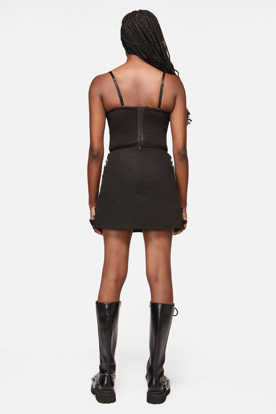Black Friday - Web Lace Zipper Skort - black