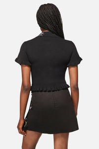 Black Friday - Webbed Zipper Cardi - black