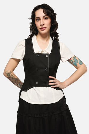 Black Friday - Bat Wing Tail Waist Coat - black