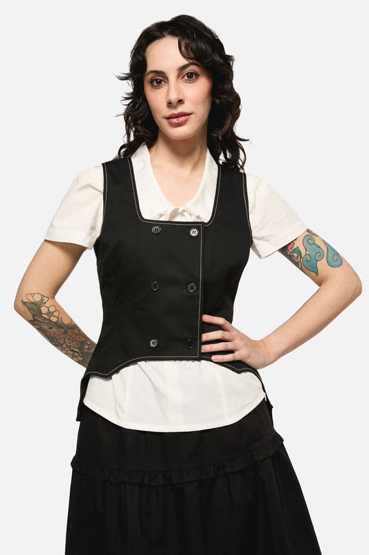 Black Friday - Bat Wing Tail Waist Coat - black