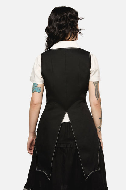 Black Friday - Bat Wing Tail Waist Coat - black