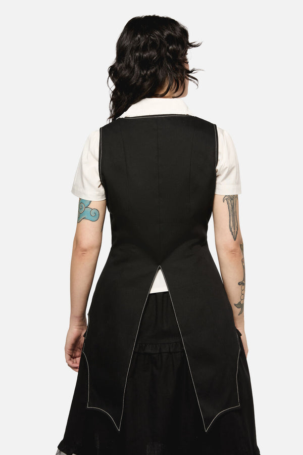 Black Friday - Bat Wing Tail Waist Coat - black