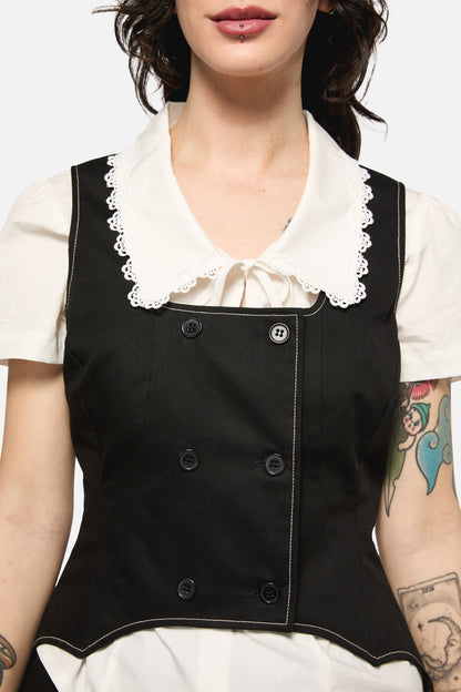 Black Friday - Bat Wing Tail Waist Coat - black