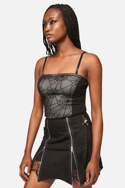 Black Friday - Web Lace Camisole Tank - black