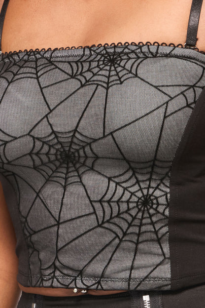 Black Friday - Web Lace Camisole Tank - black