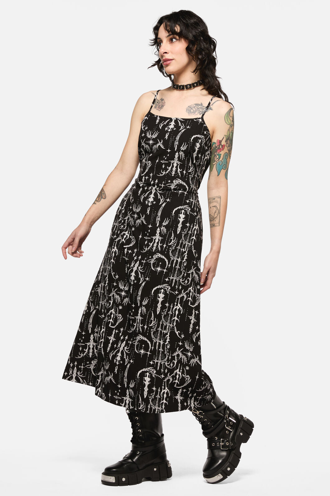 Black Friday - Cyber Sigil Slip Dress - black