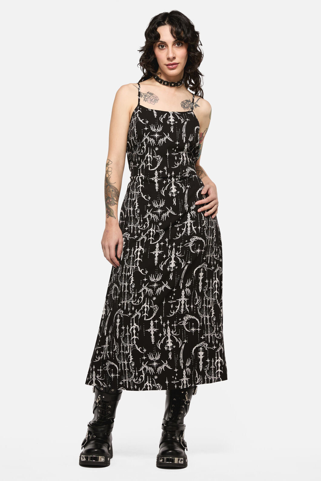 Black Friday - Cyber Sigil Slip Dress - black