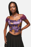 Black Friday - Cosmic Light Whimsy Corset Top - purple