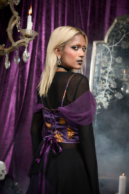 Black Friday - Cosmic Light Whimsy Corset Top - purple