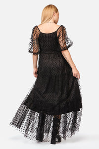 Black Friday - Polka Party Mesh Formal Dress - black