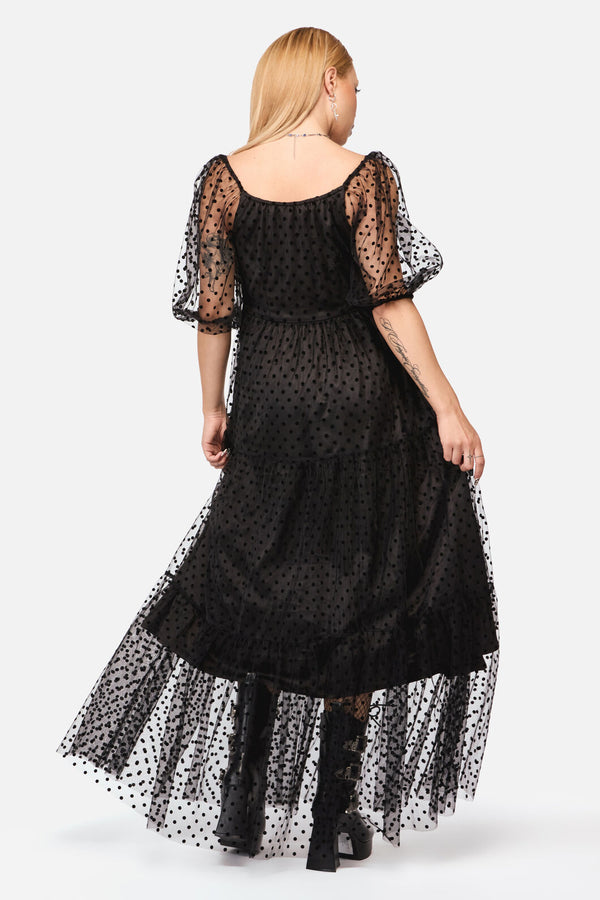 Black Friday - Polka Party Mesh Formal Dress - black