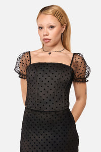 Black Friday - Polka Party Corset Top - black