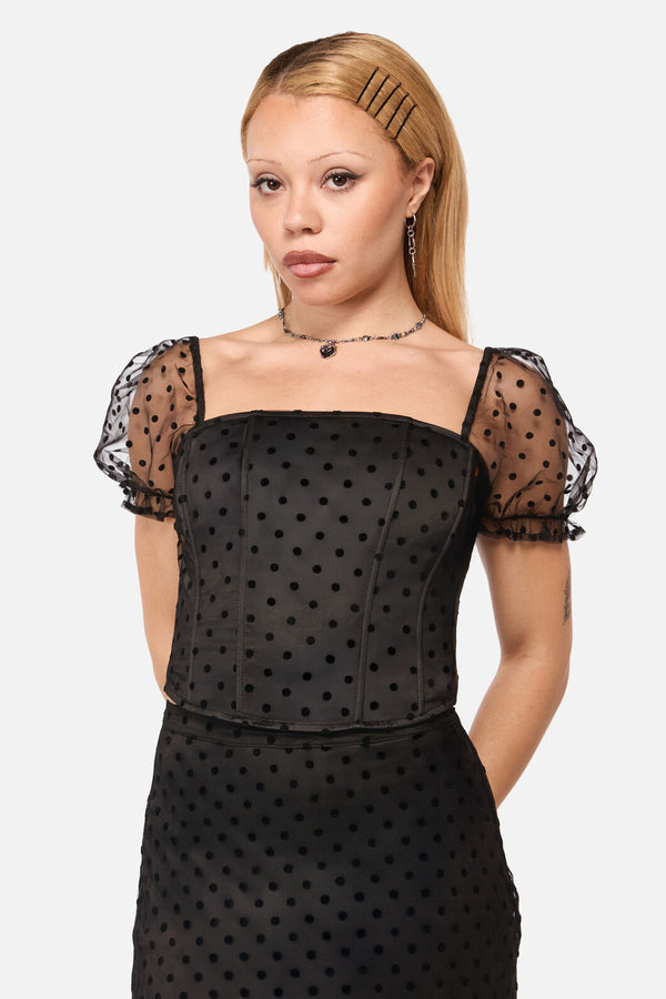 Black Friday - Polka Party Corset Top - black