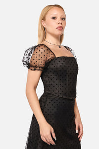 Black Friday - Polka Party Corset Top - black