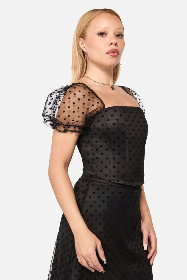 Black Friday - Polka Party Corset Top - black