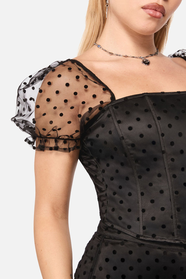 Black Friday - Polka Party Corset Top - black