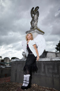 Black Friday - Polka Party Mesh Skirt - black