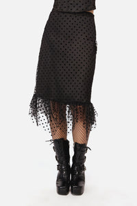 Black Friday - Polka Party Mesh Skirt - black