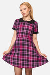 Black Friday - Predictions Tartan Dress - plum-black