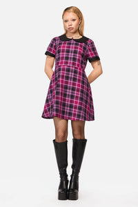 Black Friday - Predictions Tartan Dress - plum-black