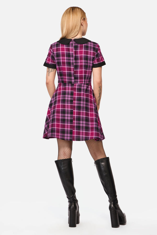 Black Friday - Predictions Tartan Dress - plum-black