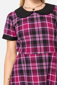 Black Friday - Predictions Tartan Dress - plum-black