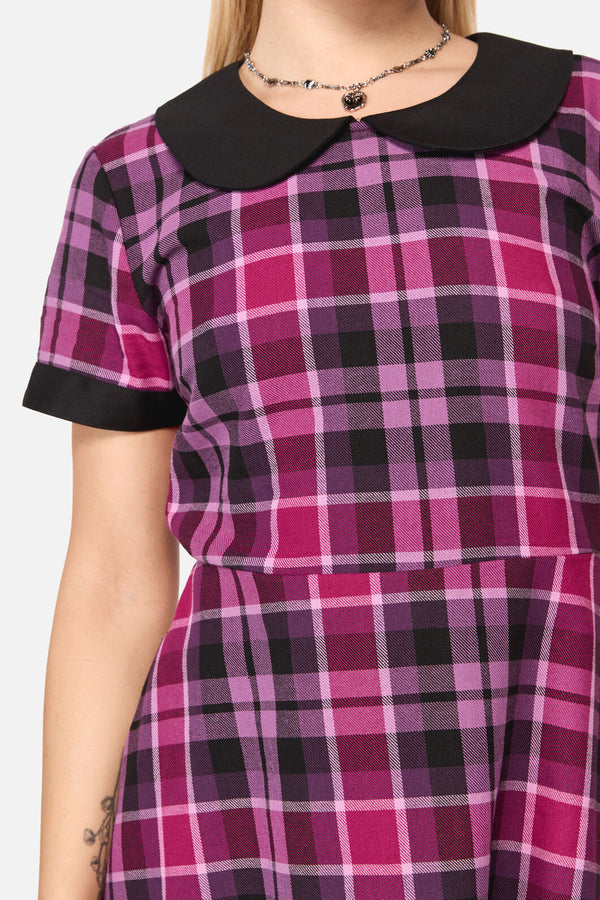 Black Friday - Predictions Tartan Dress - plum-black