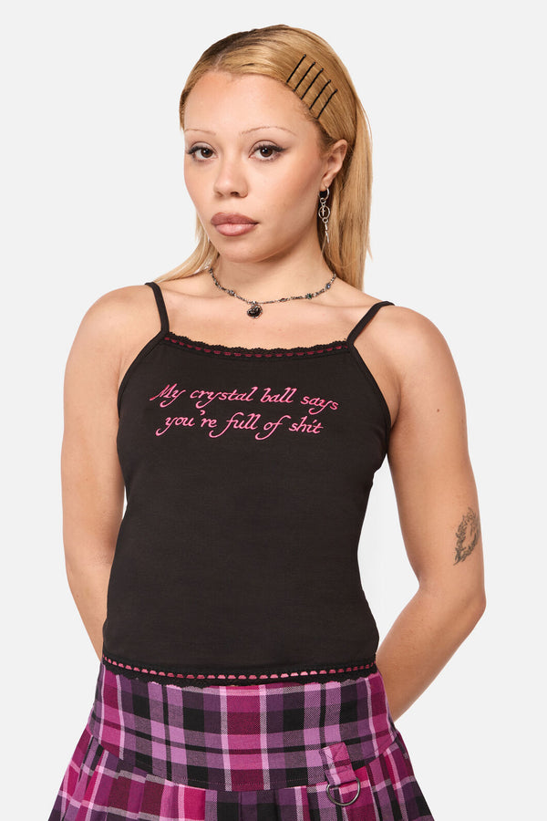 Dangerfield - Predictions Embroidered Tank - black