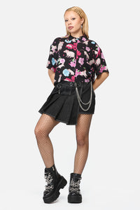Black Friday - Rat-A-Tat Print Blouse - black