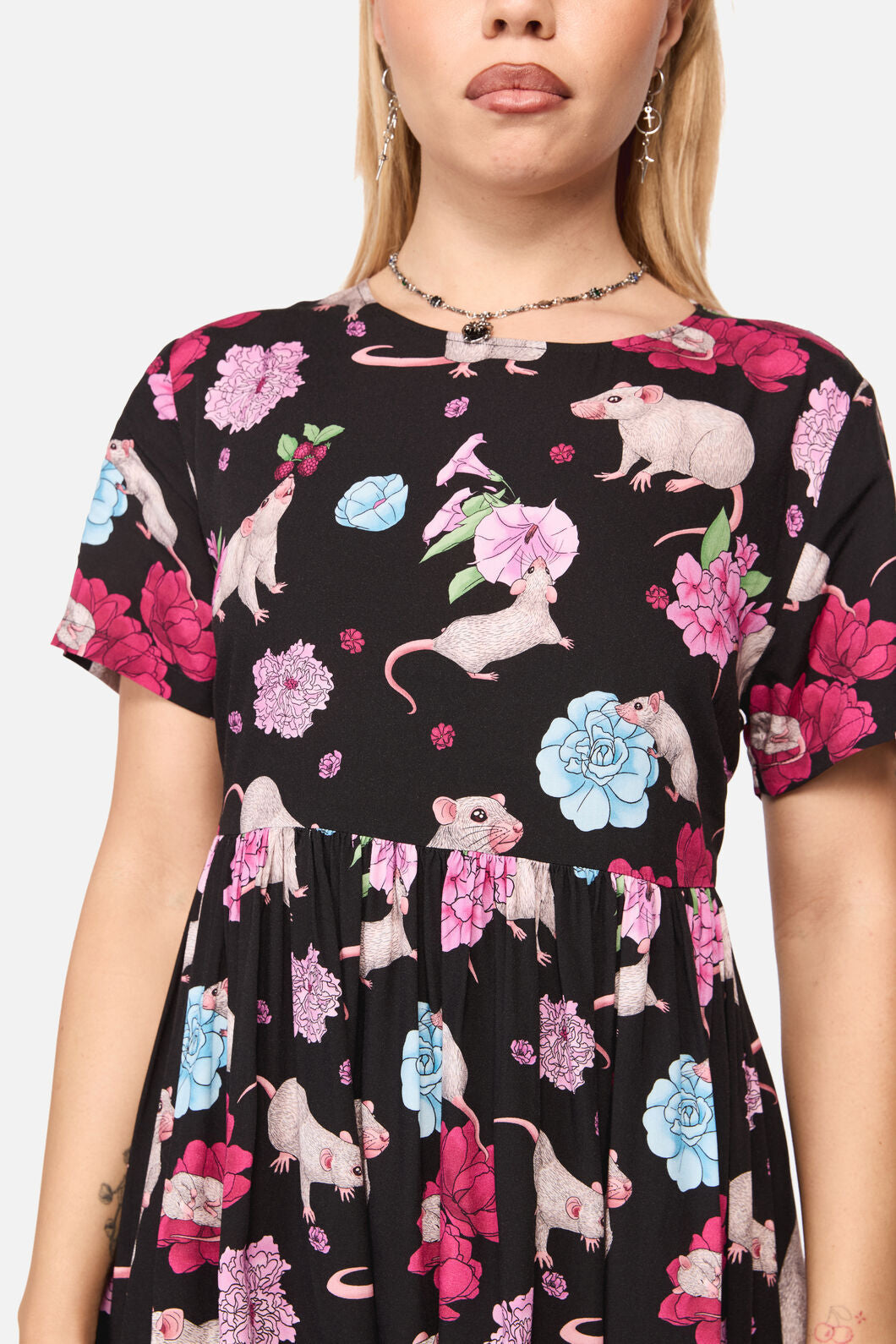 Black Friday - Rat-A-Tat Print Dress - black