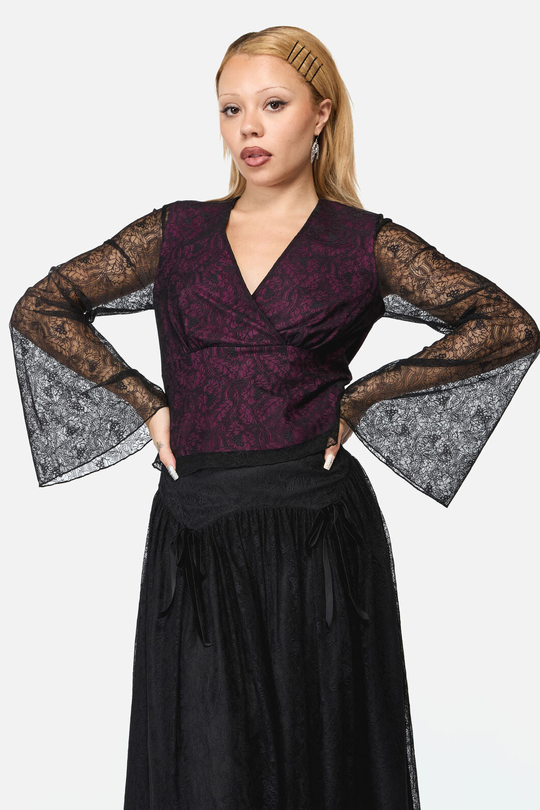 Black Friday - Fiona Lace Top - black