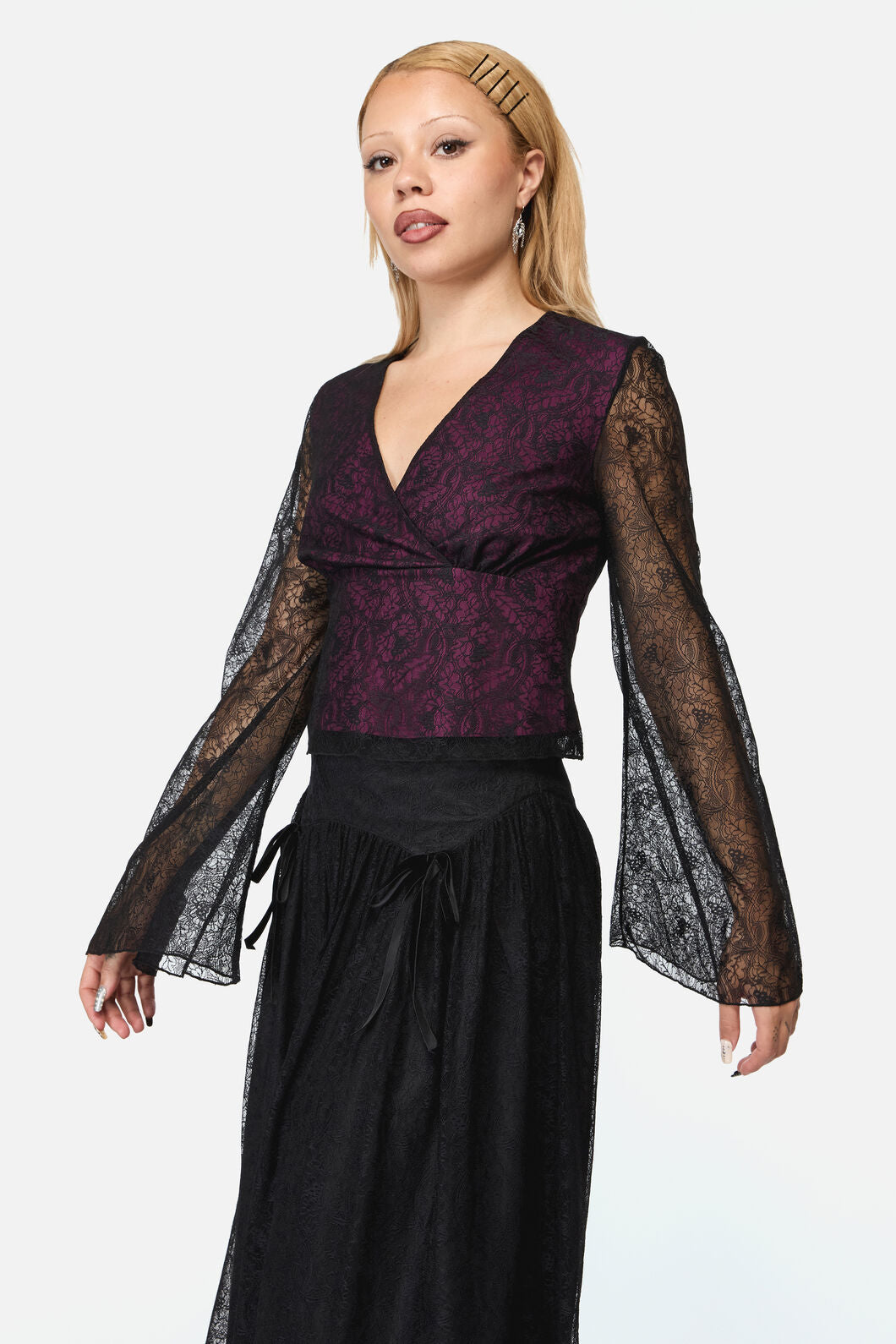 Black Friday - Fiona Lace Top - black
