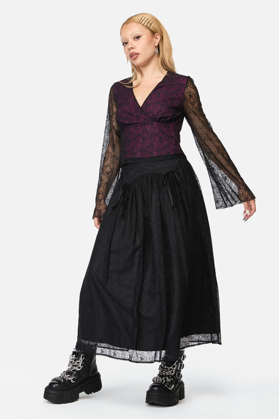 Black Friday - Fiona Lace Top - black