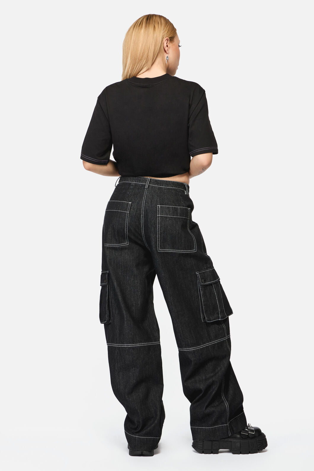 Black Friday - Rodent Grunge Cargo Jean - black