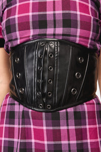 Black Friday - Trickz Pu Underbust Corset - black