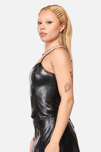 Black Friday - Trickz Pu Punk Top - black