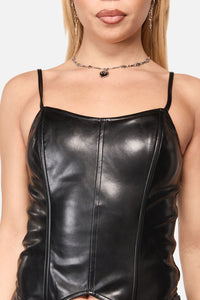 Black Friday - Trickz Pu Punk Top - black