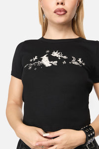 Black Friday - Marianne Crop Print Tee - black