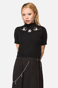Black Friday - Marianne Cableknit Top - black