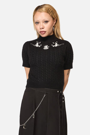 Black Friday - Marianne Cableknit Top - black