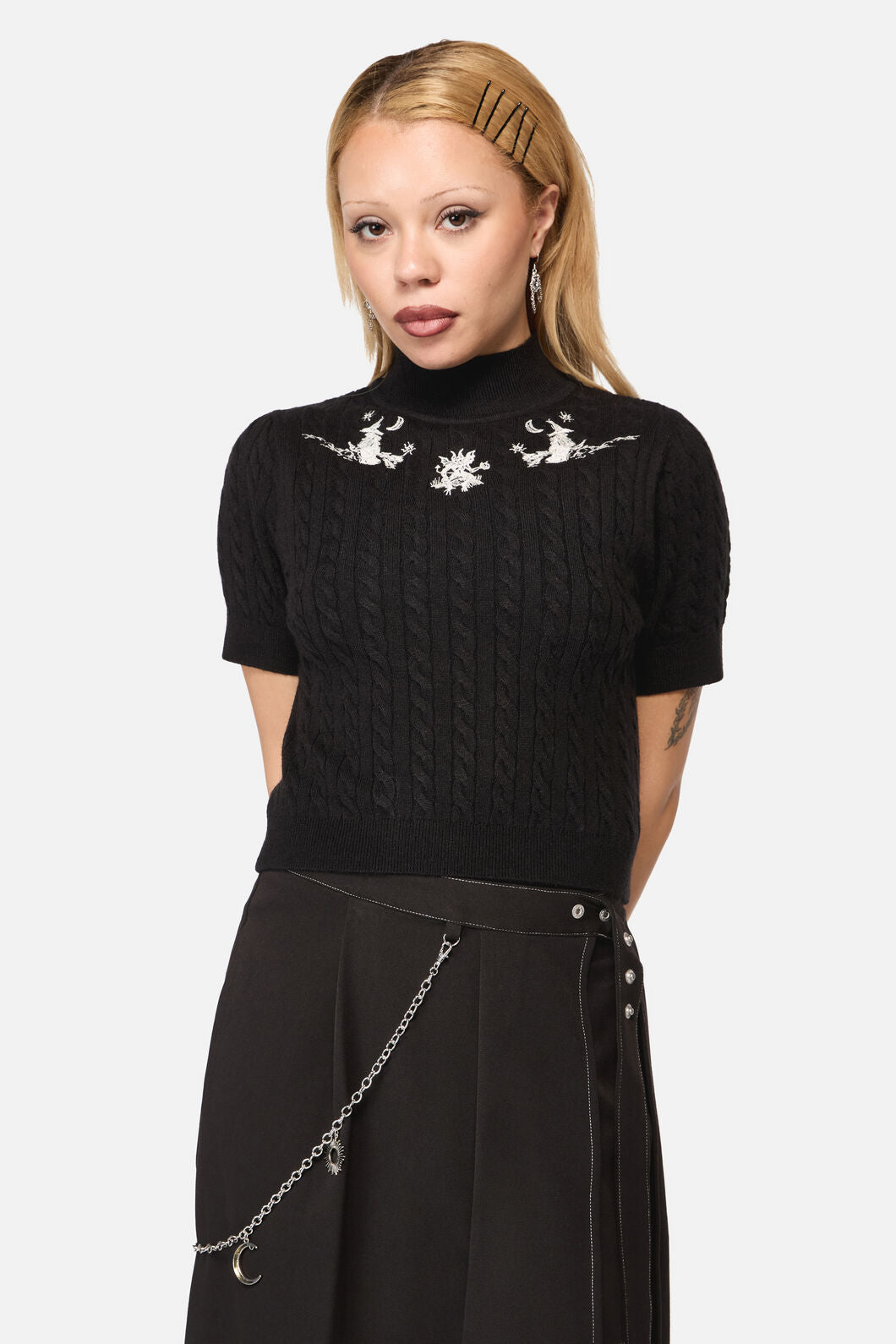 Black Friday - Marianne Cableknit Top - black