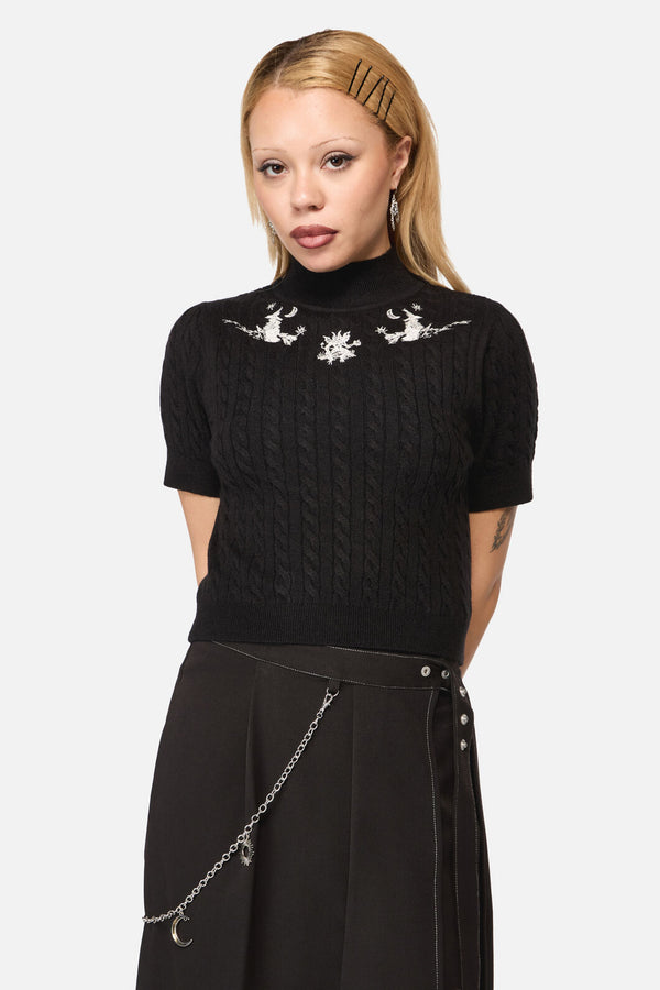 Black Friday - Marianne Cableknit Top - black