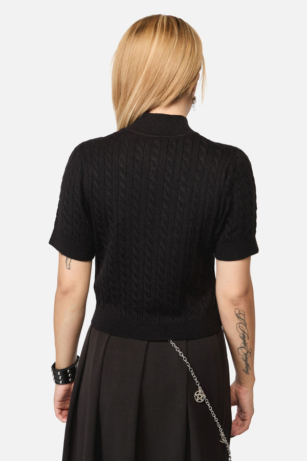 Black Friday - Marianne Cableknit Top - black