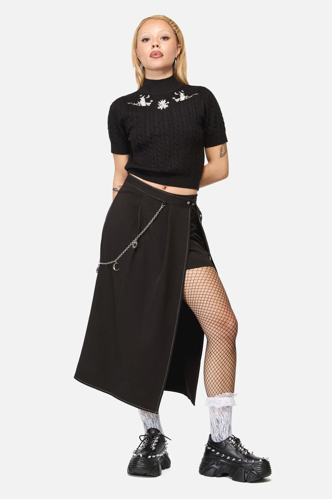 Black Friday - Marianne Cableknit Top - black