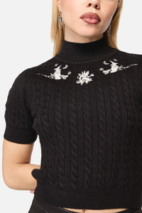 Black Friday - Marianne Cableknit Top - black