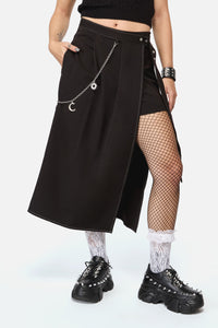 Black Friday - Fiona Midi 2 Piece Skort - black