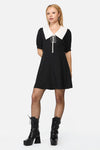 Black Friday - Fiona Contrast Collar Dress - black